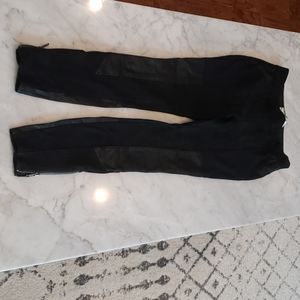 Anthropologie suede and leather leggings